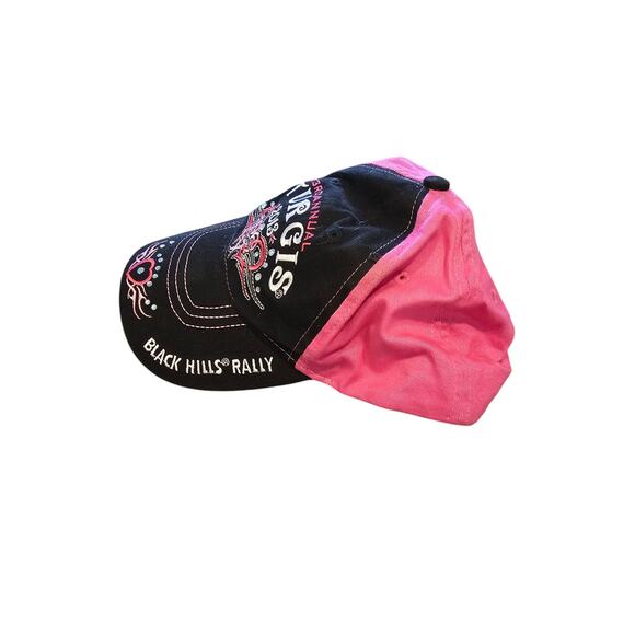 2013 Sturgis Motorcycle Rally Womens Strapback Baseball Hat Black Pink - Picture 2 of 4